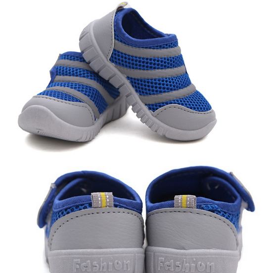 รองเท้าผ้าใบ เด็กผู้ชาย สีน้ำเงิน เท่ ๆ แบบ Sport น่ารัก รองเท้าเด็ก ใส่ง่าย แบบเป็น แถบเปิดปิด ใส่สบาย แบบสวย ราคาถูก 481470