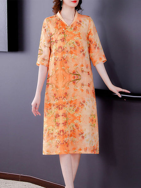 เดรสวัยผู้ใหญ่40-60ปี เดรสคุณแม่ ชุดเดรสทำงานวัยผู้ใหญ่ แบรนด์ MAMA DRESS