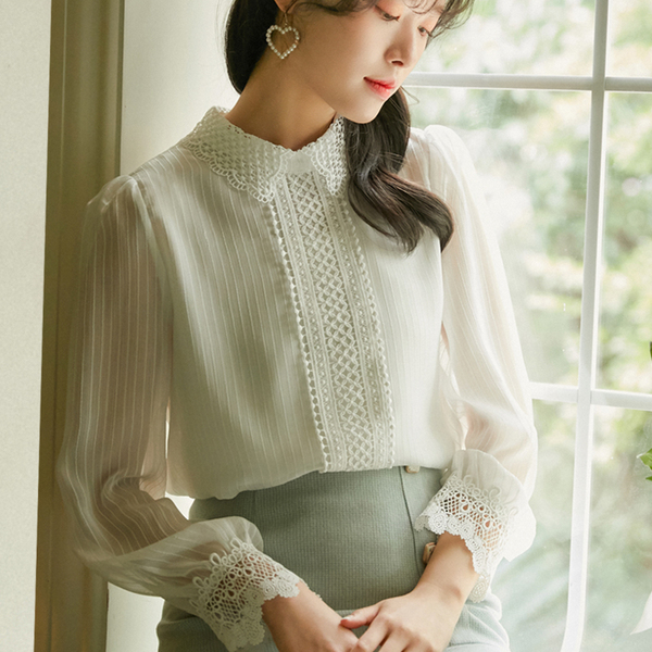 เสื้อชีฟองเกาหลี เสื้อชีฟองสวยๆ