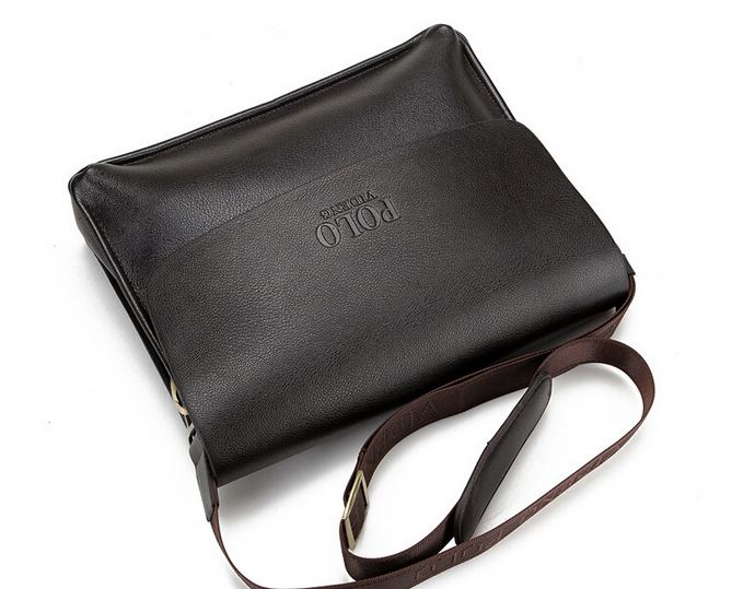 กระเป๋าสะพายข้างผู้ชาย กระเป๋าสะพาย Polo แบบ แนวนอน สีดำ และ สีน้ำตาล กระเป๋าใส่เอกสาร หนัง Pu ทนทาน กันน้ำ ใส่ ipad ได้ แบบหรู 800261