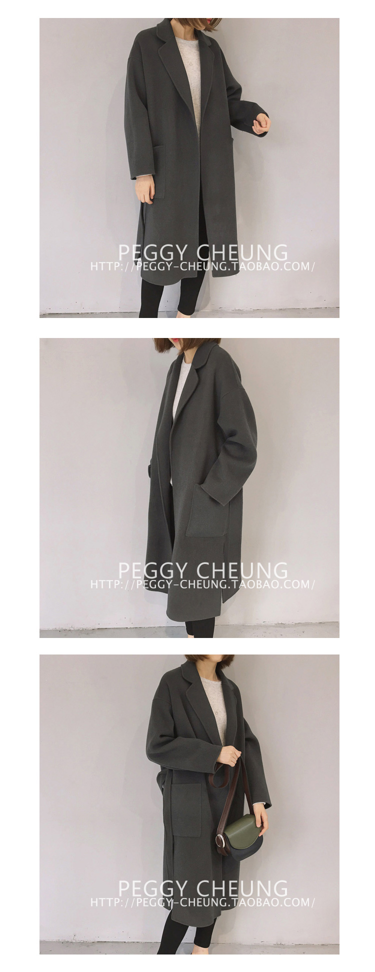 เสื้อโค้ทกันหนาว พร้อมเชือกผูกเอว เรียบเก๋ พร้อมส่งจ้า same pic