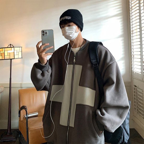 เสื้อแจ็คเก็ตเบสบอล เสื้อคลุม เสื้อแขนยาวสไตล์เกาหลี