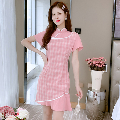 ชุดเดรสสั้น ชุดเดรสสั้นลายดอก ชุดเดรสสั้นวัยรุ่น By Meiyi women's clothing