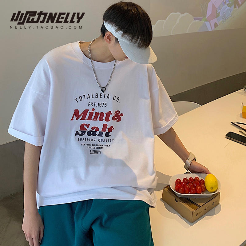 เสื้อยืดคอกลม ผู้ชาย เสื้อยืดผู้ชายเกาหลี เสื้อยืดเกาหลี แบรนด์ NELLY