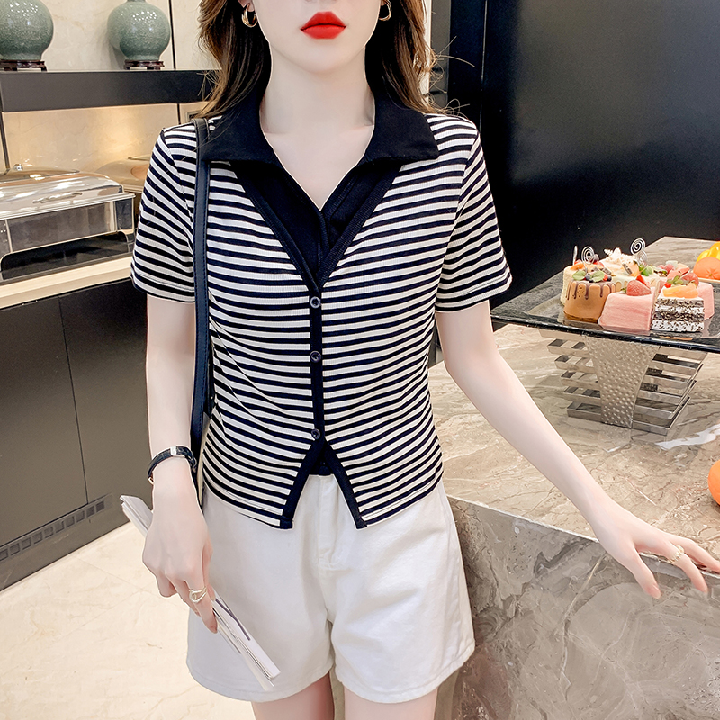 เสื้อผ้าวัยรุ่นเกาหลี เสื้อยืดวัยรุ่นผู้หญิง มีขนาด S M L XL