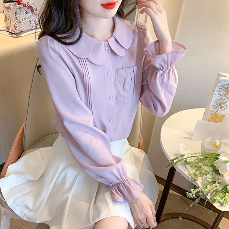 เสื้อเชิ้ตผู้หญิงใส่ทํางาน 390 บาทต่อชิ้น ฟรีค่าจัดส่ง