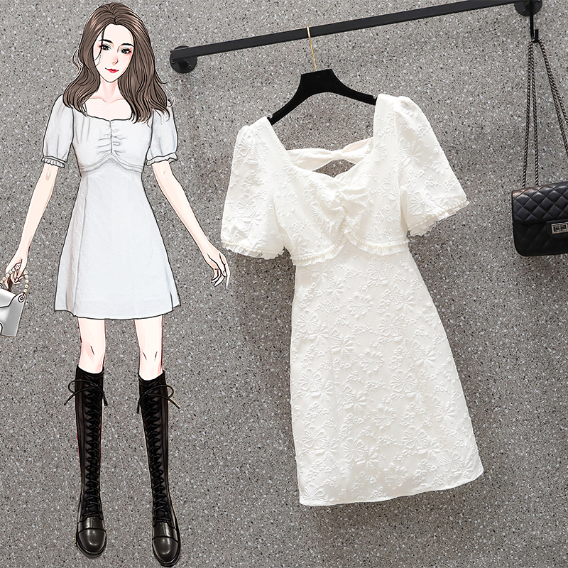 เดรสแขนสั้น มีไซส์ L-4XLอก 38-47 นิ้ว ใส่ได้ทั้งสาวหุ่นดีน่ารักจนถึงสาวอวบพลัสไซส์
