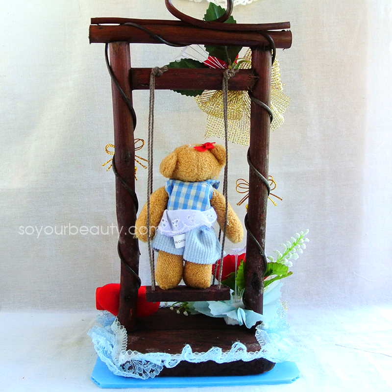 ของขวัญวันวาเลนไทน์ตุ๊กตาหมีชิงช้า I LOVE YOU