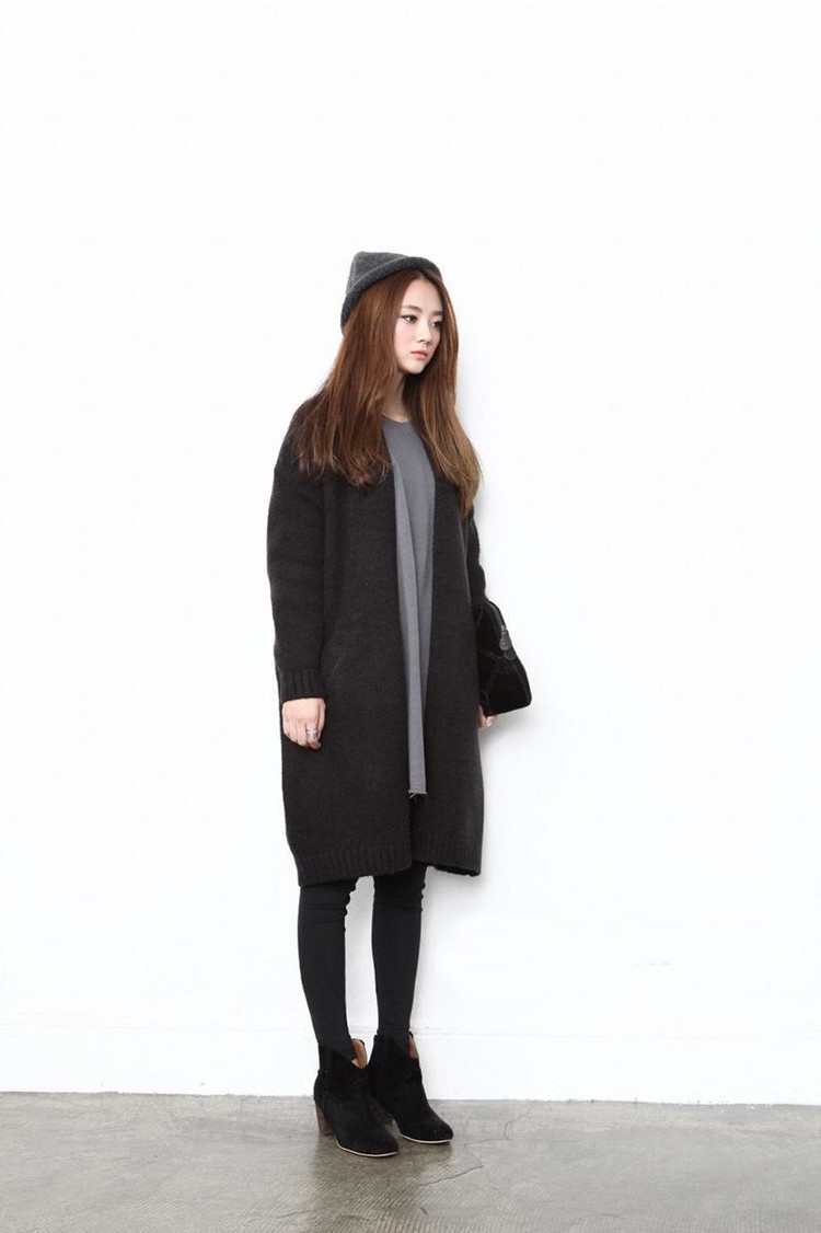 เสื้อคลุมกันหนาว ยาว 37 นิ้ว ไหมพรม เรียบๆ เกาหลีสุดๆ ใครชอบแนวเกาหลี จัดเลยนะคะ