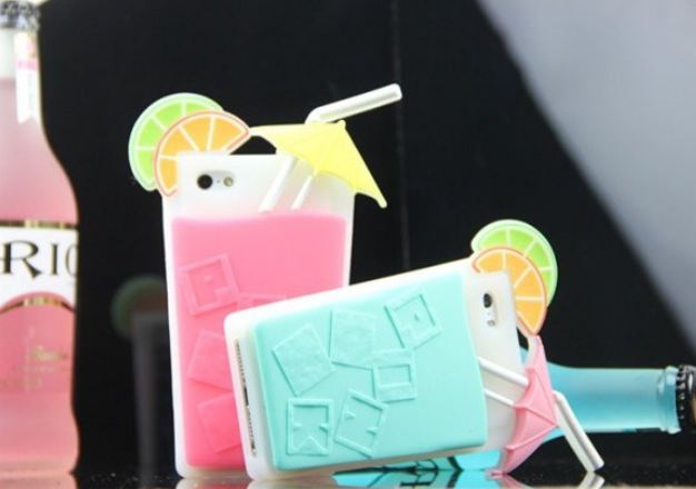 เคส iPhone 5s 5 5g 4s 4 4g เคส 3D เคส วิคตอเรีย ซีเคร็ท ซิลิโคน แท้ รูป แก้ว Cocktail สุดเก๋ แบบ สวย น่ารัก มาก ๆ ค่ะ 387539