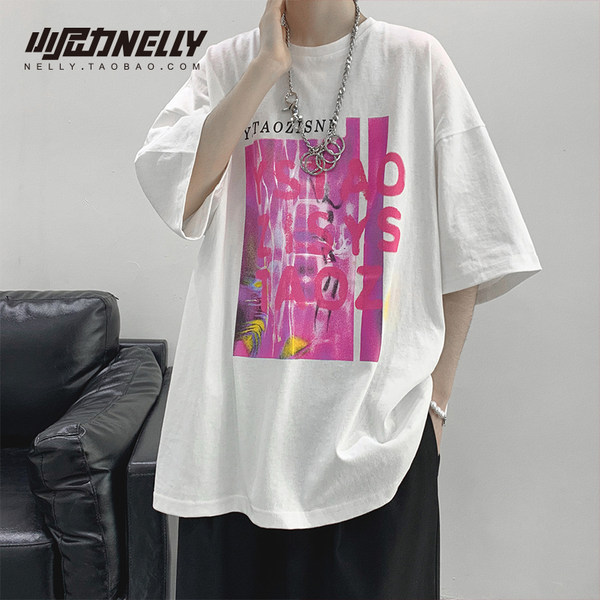 เสื้อยืดคอกลม ผู้ชาย เสื้อยืดผู้ชายเกาหลี เสื้อยืดเกาหลี แบรนด์ NELLY