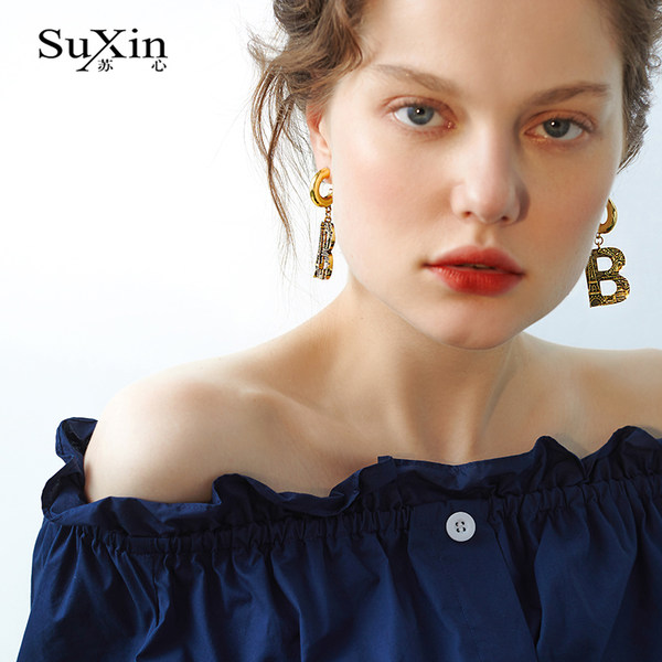 ตุ้มหู ต่างหู ต่างหูผู้หญิง By SuXin