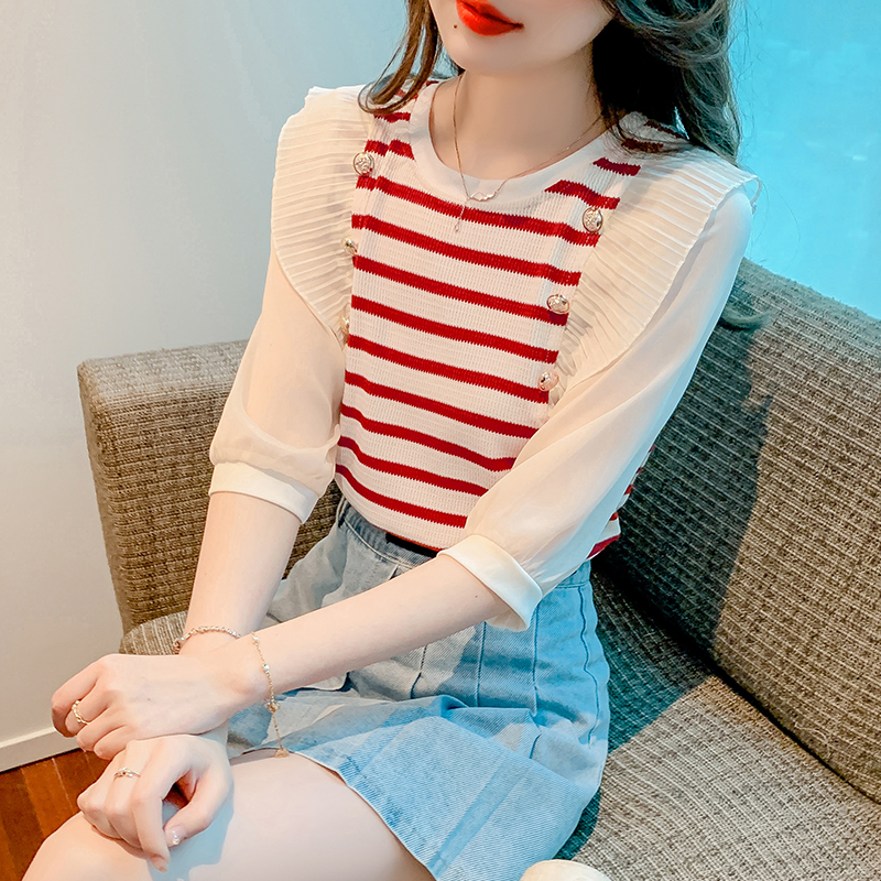 เสื้อผ้าวัยรุ่นเกาหลี เสื้อยืดวัยรุ่นผู้หญิง มีขนาด S M L XL