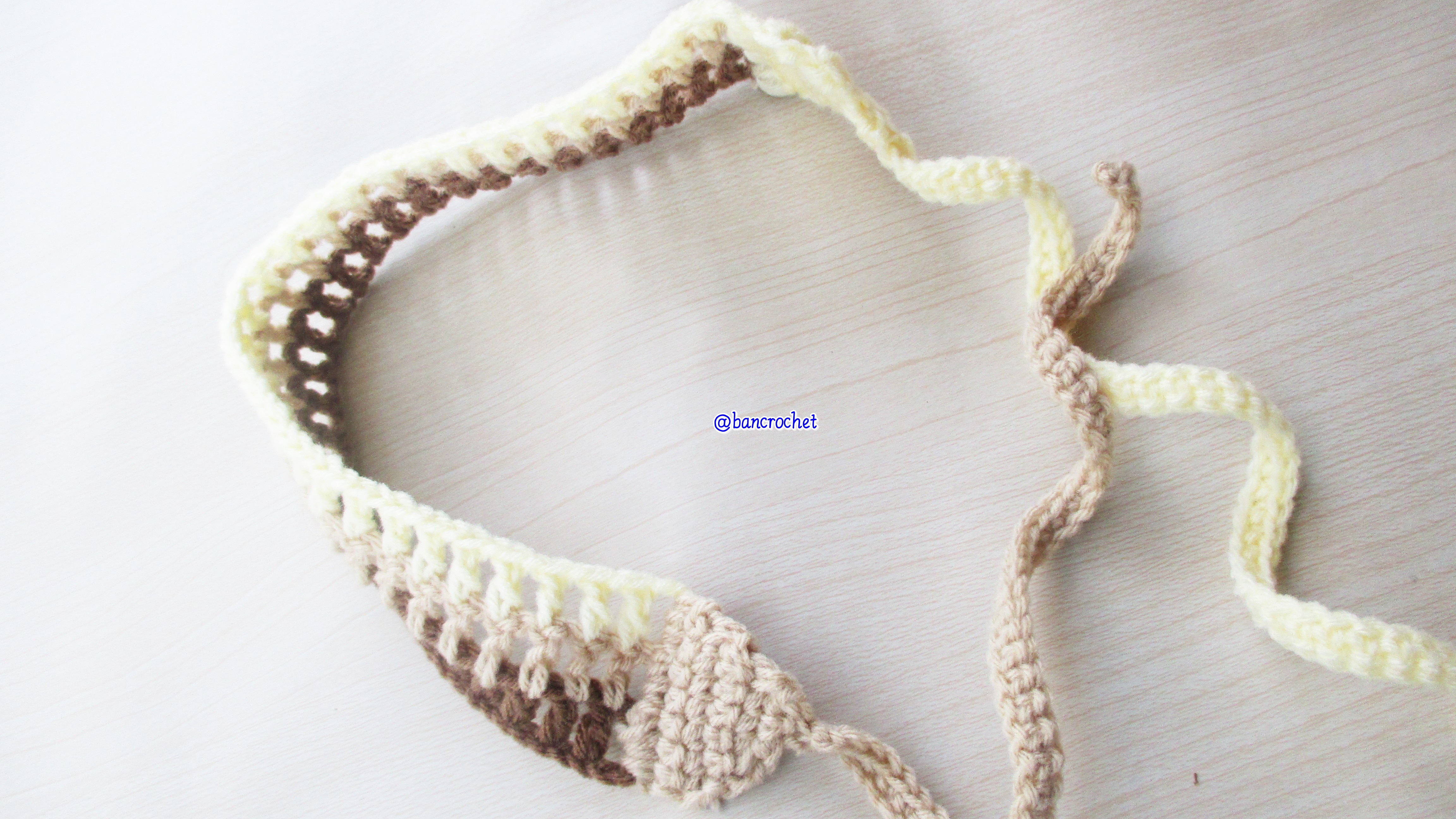 Bancrochet ที่คาดผมถักโครเชต์ สลับสีสดใส Crochet Headband หลากสี 1-1.5*13 inch