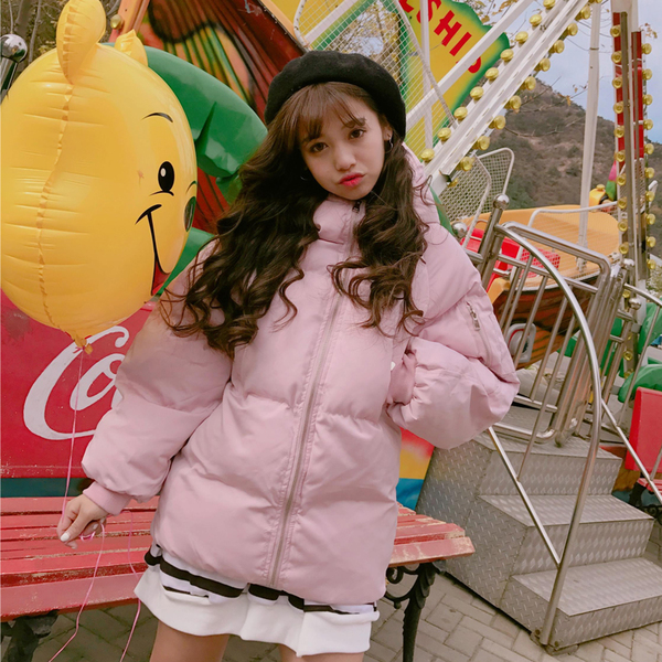 เสื้อกันหนาว ตัวสั้น สีชมพู น่ารักมาๆ งานจริงตามแบบเลยจ้า