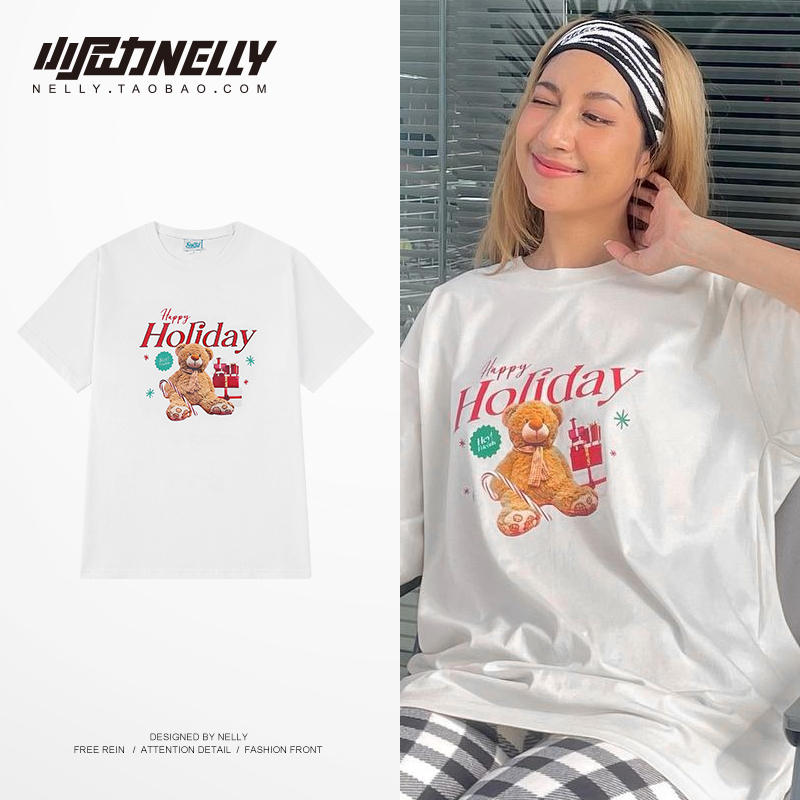 เสื้อยืดคอกลม ผู้ชาย เสื้อยืดผู้ชายเกาหลี เสื้อยืดเกาหลี แบรนด์ NELLY