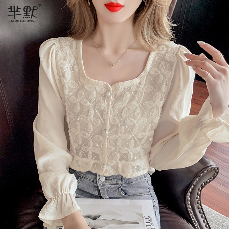 เสื้อลูกไม้ เสื้อเชิ้ตแขนยาว