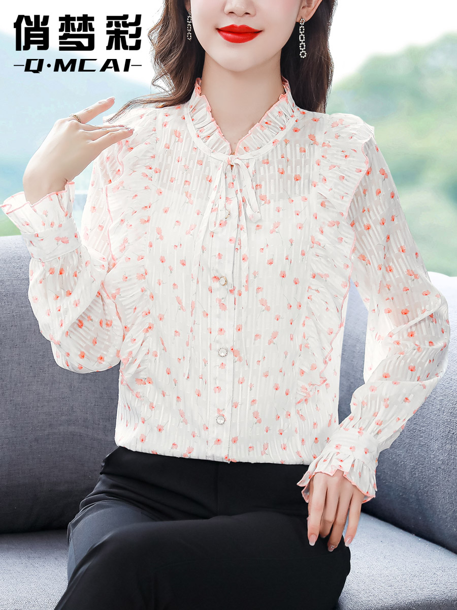 เสื้อเชิ้ต เสื้อเชิ้ตชีฟอง ลายสวยๆฟรีค่าส่ง