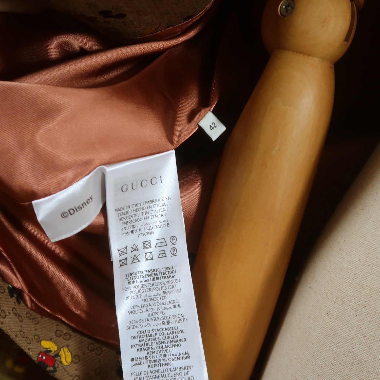 Gucci X Disney GG/Mickey Mouse Oversized Jacket Size 42