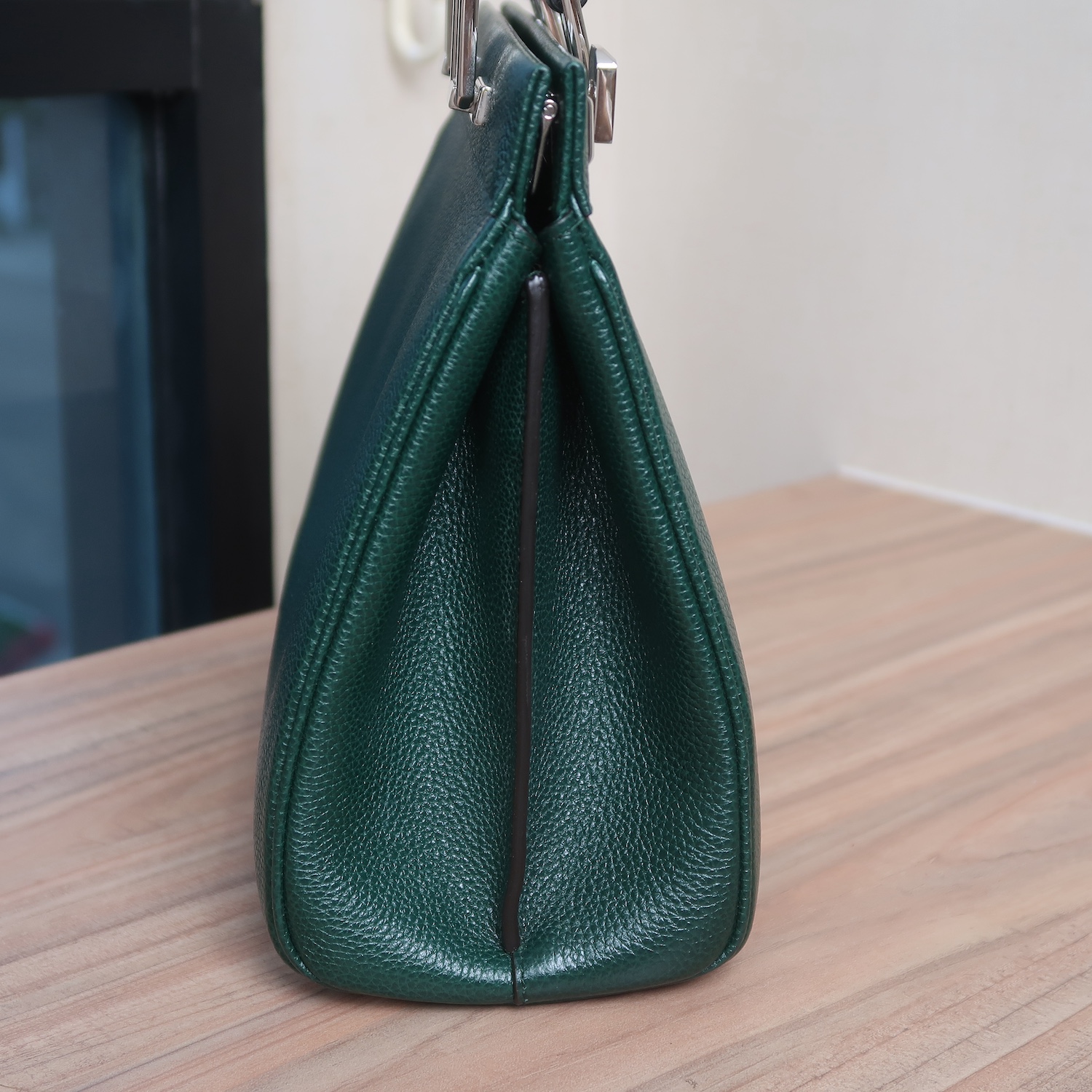 Gucci Green Grain Calfskin Zumi Top Handle Bag