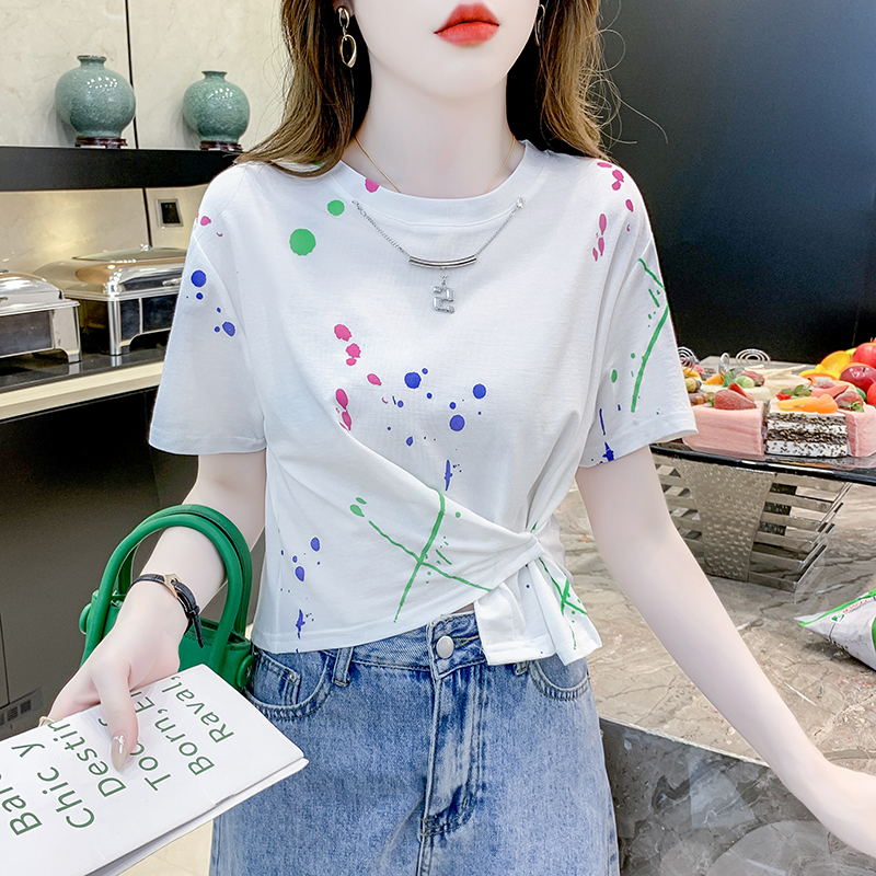 เสื้อผ้าวัยรุ่นเกาหลี เสื้อยืดวัยรุ่นผู้หญิง มีขนาด S M L XL