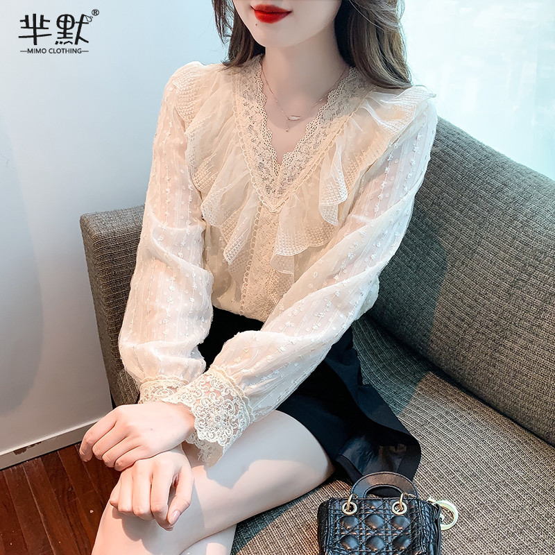เสื้อลูกไม้ เสื้อเชิ้ตแขนยาว