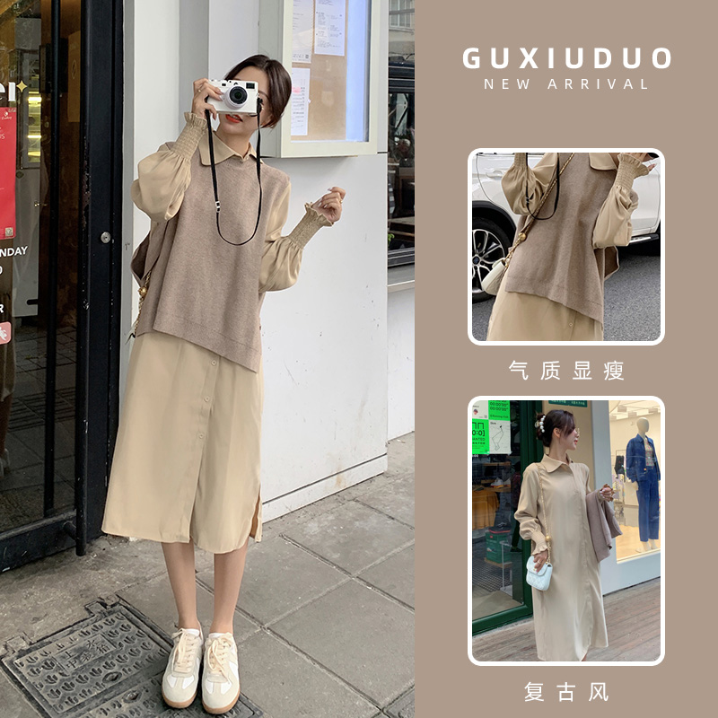 เดรสแขนสั้นมีไซส์L-4XLอก38-47นิ้ว