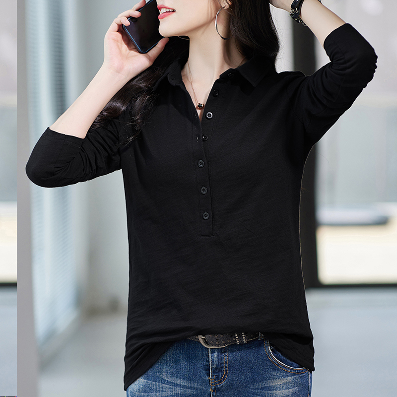 เสื้อยืดสีดำ แฟชั่น เสื้อยืด T-shirt สีดำ สวมใส่สบาย ไม่ร้อน