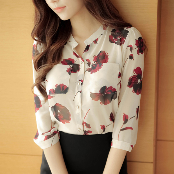 เสื้อชีฟองเกาหลี เสื้อชีฟองสวยๆ
