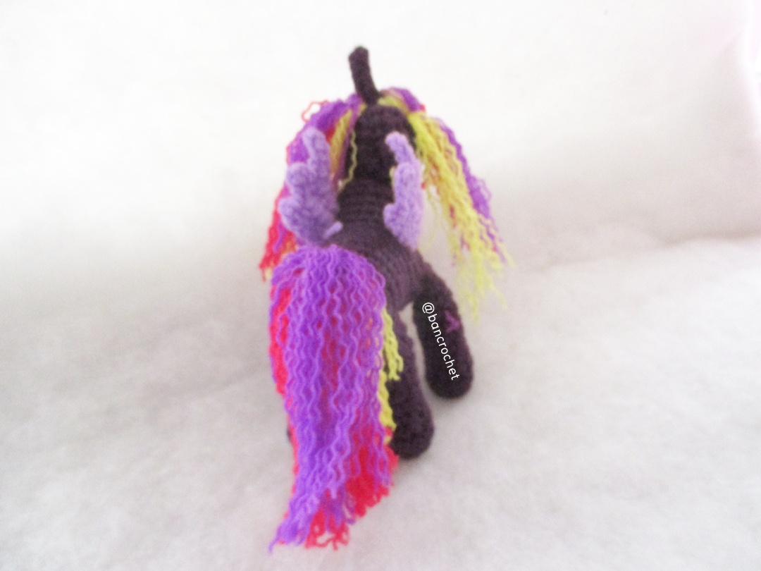 ม้าโพนี่ถัก pony amigurumi crochet ม่วง