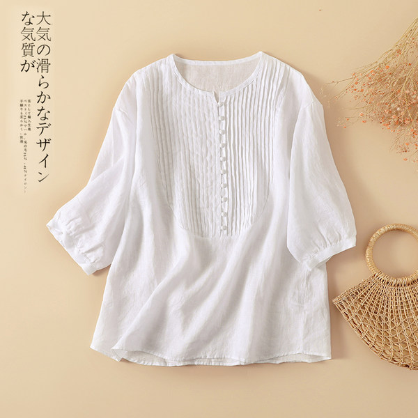 เสื้อลินิน แบบเสื้อสวยๆ เสื้อผ้าฝ้ายลินิน เสื้อเชิ้ตผ้าลินิน BY LININ