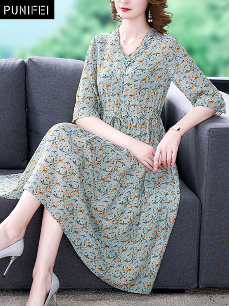 เดรสวัยผู้ใหญ่40-60ปี เดรสคุณแม่ ชุดเดรสทำงานวัยผู้ใหญ่ แบรนด์ MAMA DRESS