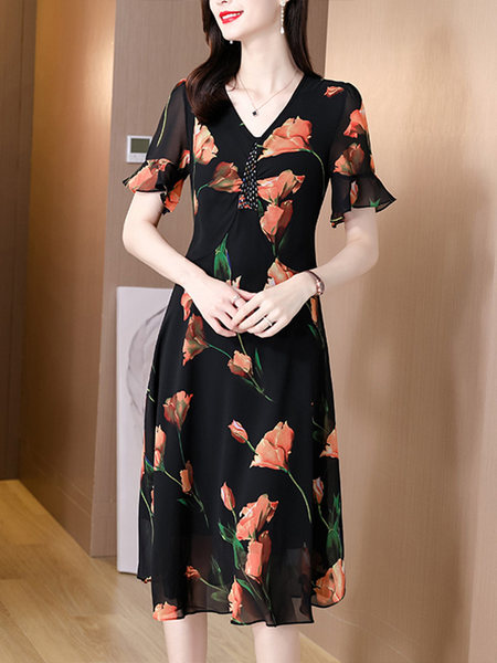 เดรสวัยผู้ใหญ่40-60ปี เดรสคุณแม่ ชุดเดรสทำงานวัยผู้ใหญ่ แบรนด์ MAMA DRESS