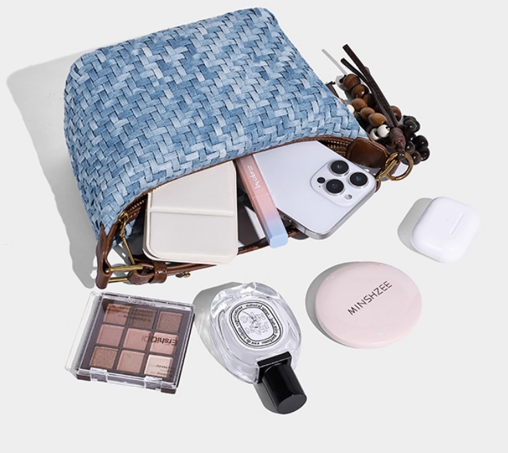 กระเป๋าแฟชั่น ผ้ายีนส์ แบบวัยรุ่น ผู้หญิง กระเป๋าสะพายข้าง ผ้ายีนส์ ลายสาน แฟชั่นใหม่ อินเทรนด์ 775304