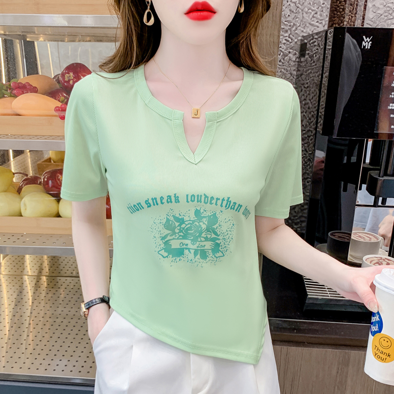 เสื้อผ้าวัยรุ่นเกาหลี เสื้อยืดวัยรุ่นผู้หญิง มีขนาด S M L XL