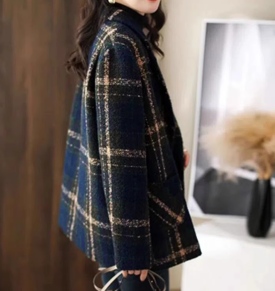 เสื้อกันหนาว แบบใส่ทำงาน เสื้อกันหนาว แบบสูท ลายตารางหมากรุก สก๊อต แบบสวย ดีไซน์เท่ 236513