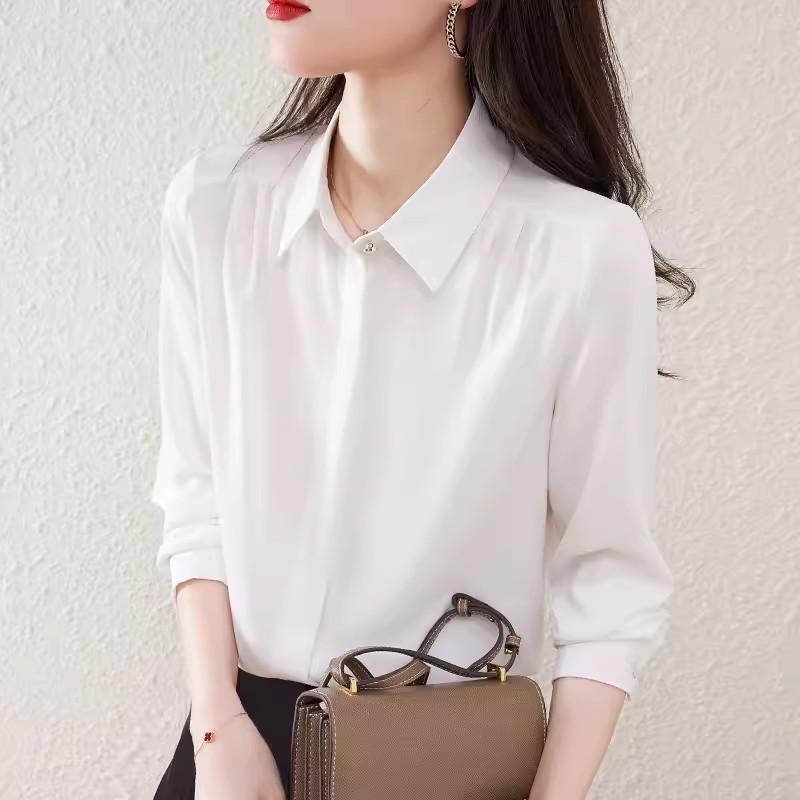 เสื้อเชิ้ตผู้หญิงแขนยาว เสื้อเชิ้ตผู้หญิงใส่ทํางาน 390 บาทต่อชิ้น ฟรีค่าจัดส่ง