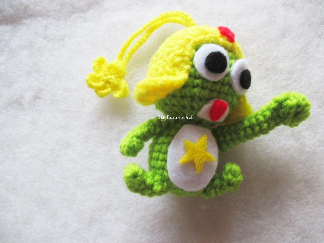 พวงกุญแจโคโรโระถักไหมพรม ขนาด 4 นิ้ว kororo crochet keychain 4 inch