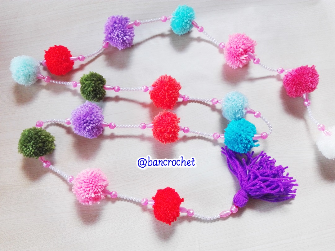 Bancrochet ม่านประตูโครเชต์ มู่ลี่ฉากกันห้อง crochet door hanging หลากสี 160 cm