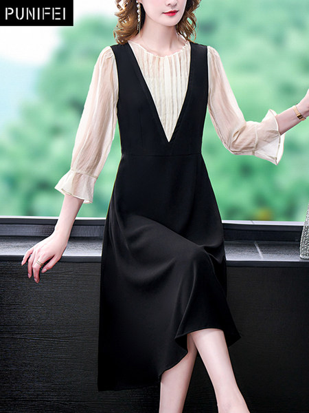 เดรสวัยผู้ใหญ่40-60ปี เดรสคุณแม่ ชุดเดรสทำงานวัยผู้ใหญ่ แบรนด์ MAMA DRESS