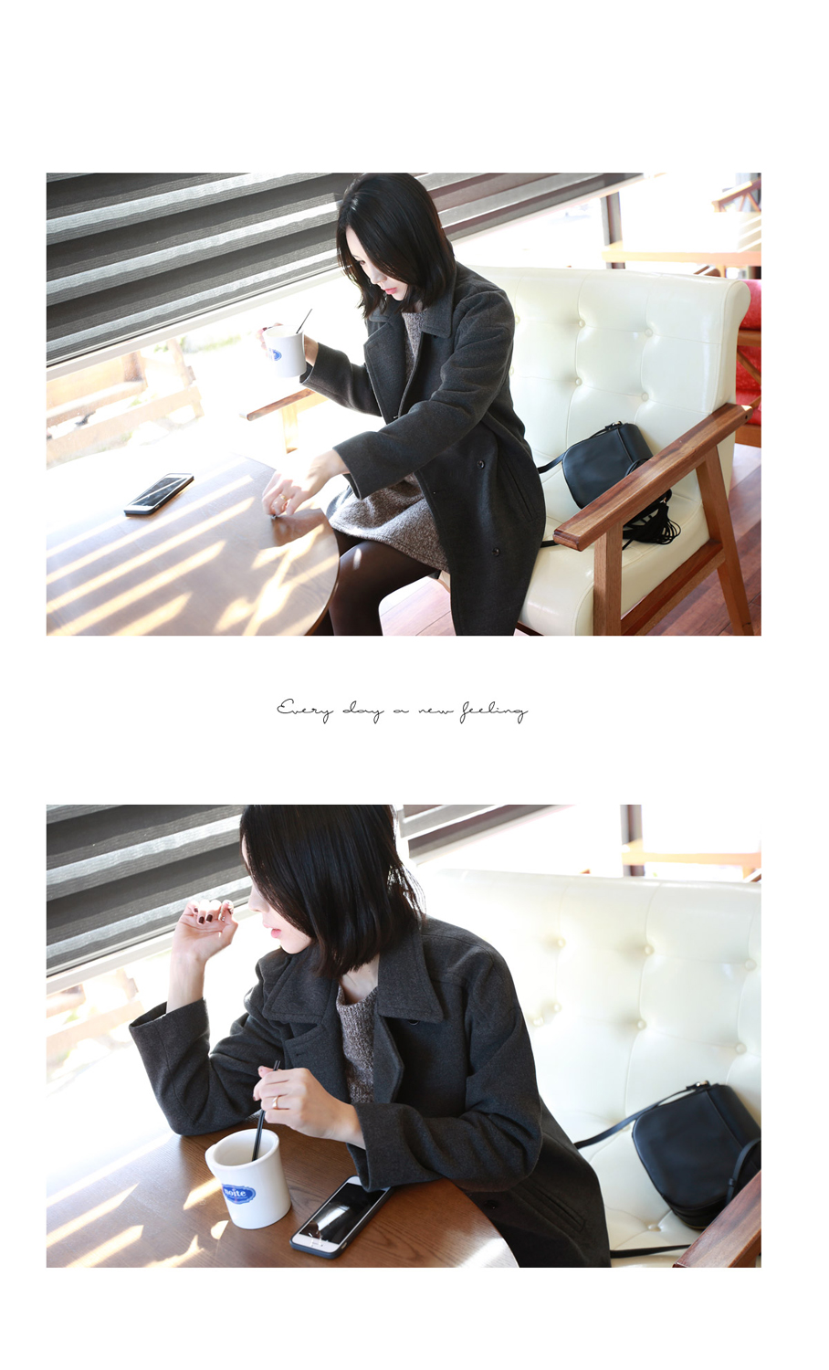 OverCoat เสื้อโค้ทกันหนาวตัวยาว สีเทาดำ งานดี ผ้าวูลเนื้อดีเรียบไม่เป็นขุย บุซับในกันลมอย่างดี พร้อมส่ง