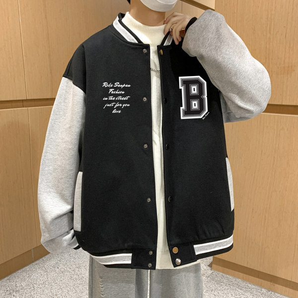 เสื้อแจ็คเก็ตเบสบอล เสื้อคลุม เสื้อแขนยาวสไตล์เกาหลี