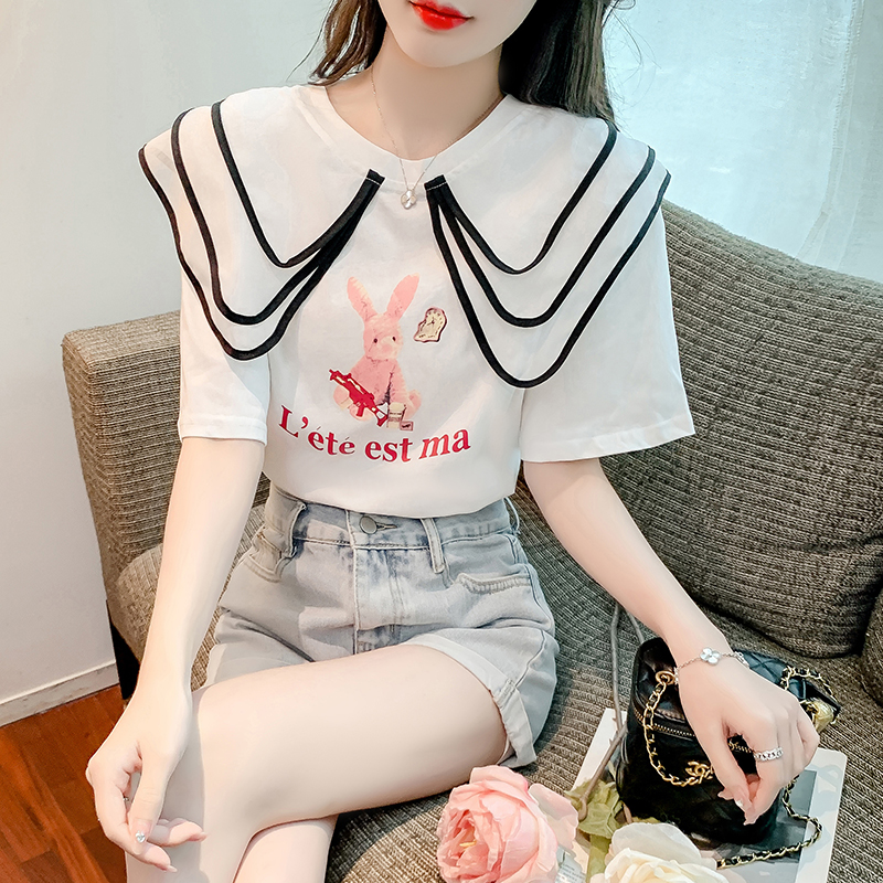 เสื้อผ้าวัยรุ่นเกาหลี เสื้อยืดวัยรุ่นผู้หญิง มีขนาด S M L XL