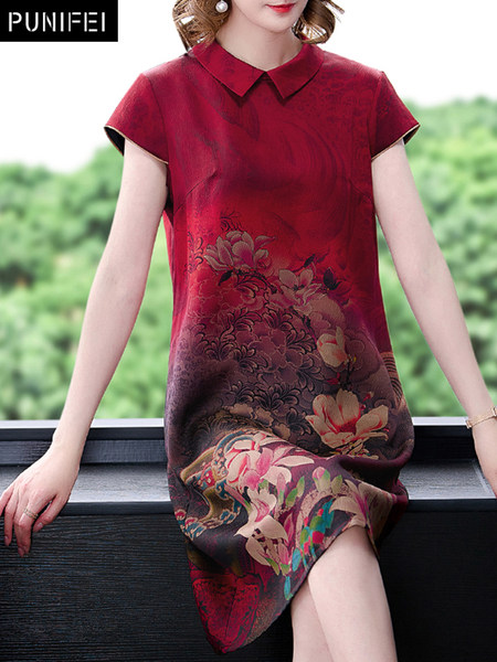 เดรสวัยผู้ใหญ่40-60ปี เดรสคุณแม่ ชุดเดรสทำงานวัยผู้ใหญ่ แบรนด์ MAMA DRESS
