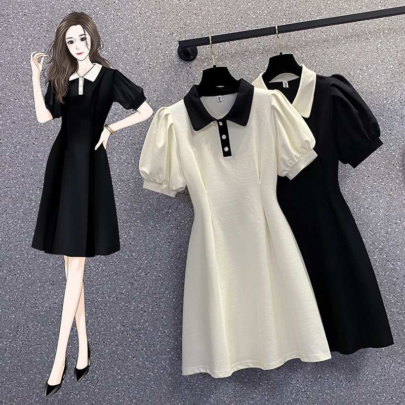 เดรสแขนสั้น มีไซส์ L-4XLอก 38-47 นิ้ว ใส่ได้ทั้งสาวหุ่นดีน่ารักจนถึงสาวอวบพลัสไซส์
