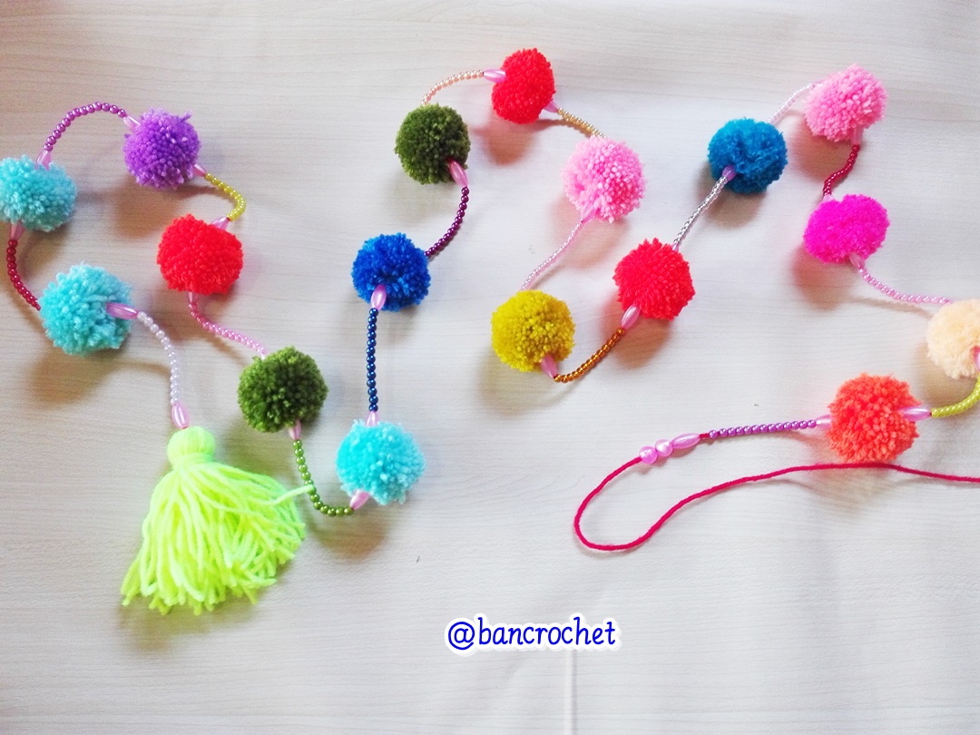 Bancrochet ม่านประตูโครเชต์ มู่ลี่ฉากกันห้อง crochet door hanging หลากสี 160 cm