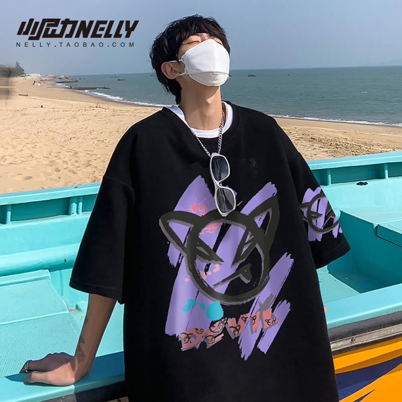 เสื้อยืดคอกลม ผู้ชาย เสื้อยืดผู้ชายเกาหลี เสื้อยืดเกาหลี แบรนด์ NELLY
