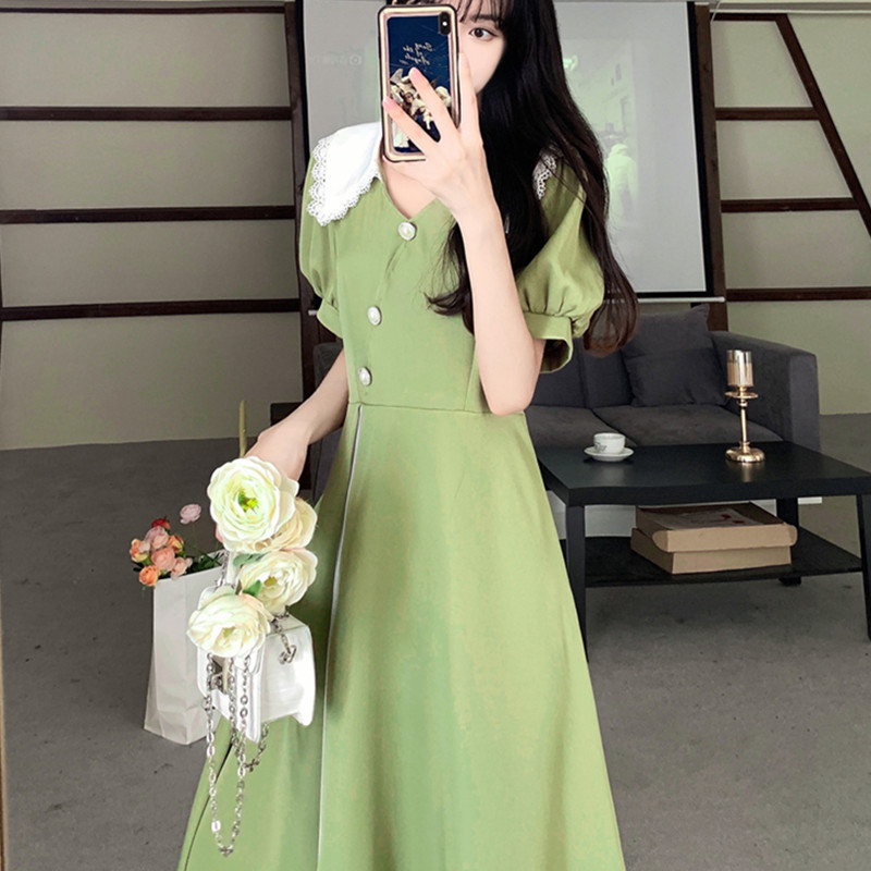 เดรสวัยรุ่น-เดรสคนอ้วนวัยรุ่น L-4XL(อก38-46 นิ้ว)