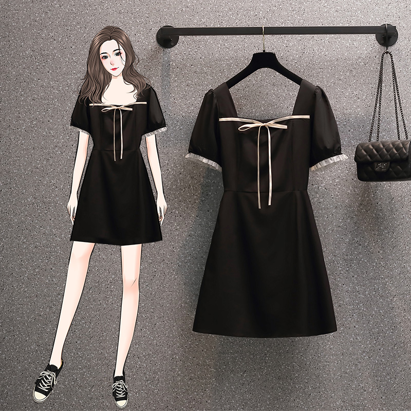 เดรสแขนสั้น มีไซส์ L-4XLอก 38-47 นิ้ว ใส่ได้ทั้งสาวหุ่นดีน่ารักจนถึงสาวอวบพลัสไซส์