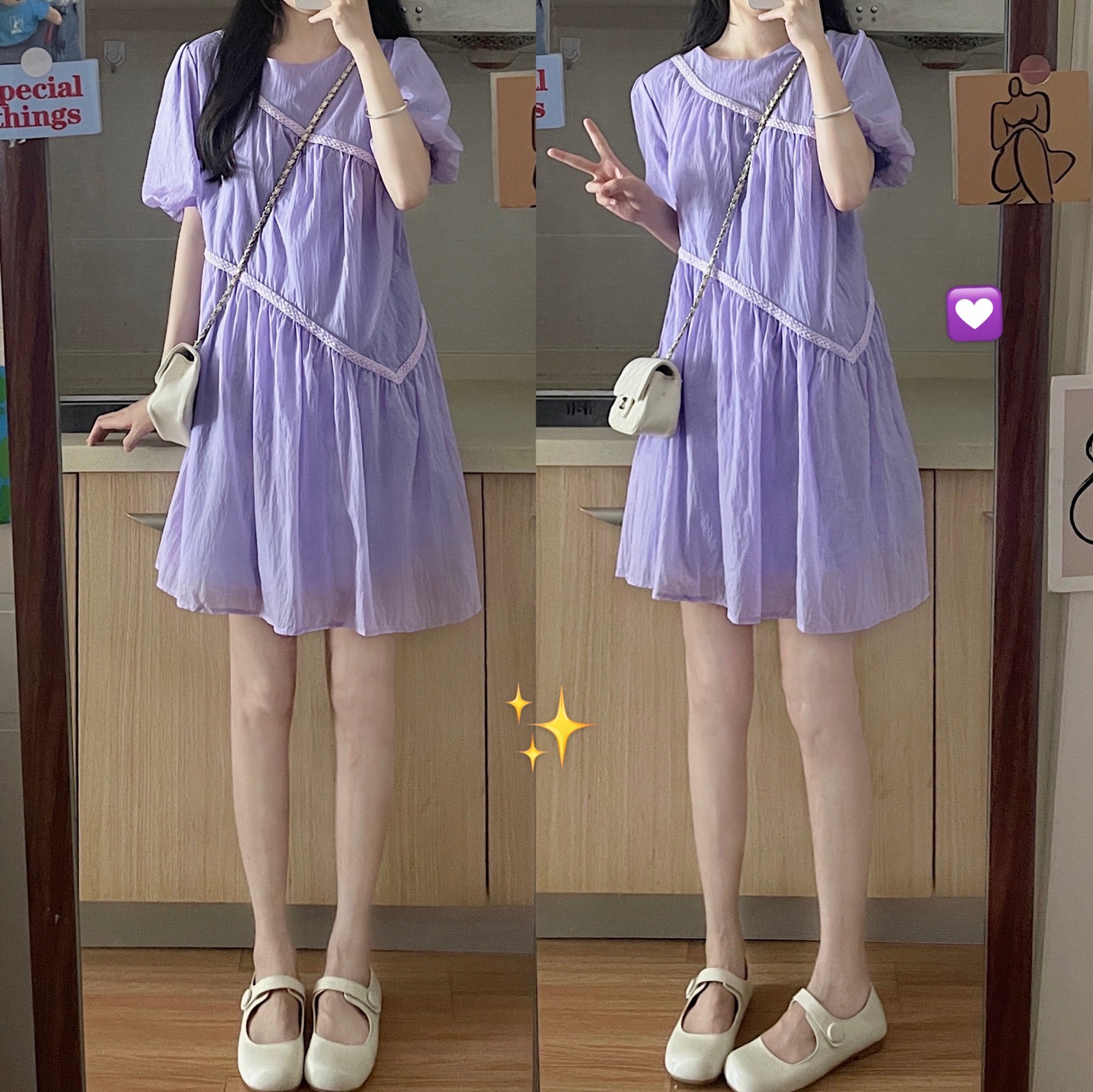 เดรสแขนสั้น มีไซส์ L-4XLอก 38-47 นิ้ว ใส่ได้ทั้งสาวหุ่นดีน่ารักจนถึงสาวอวบพลัสไซส์